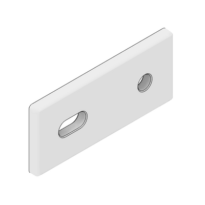 MODULAR SOLUTIONS TIE PLATE 45MM X 90MM<BR>CREATES RIGHT ANGLE, HARDWARE NOT INCLUDED